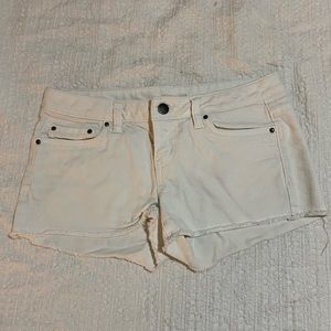 White denim shorts